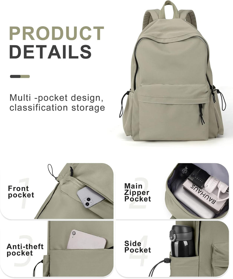 VECAVE Lightweight Casual Laptop Backpack Purse for Women,Travel Backpack with laptop compartment