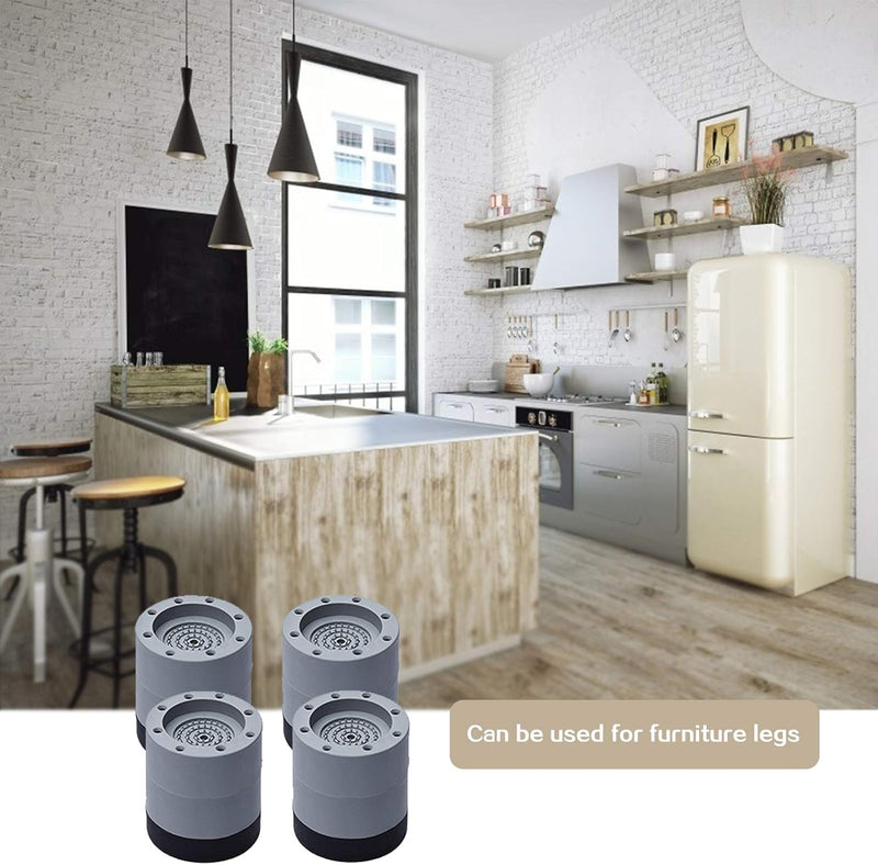3.5cm/6cm/8cm Shock and Noise Cancelling Washing Machine Support,Washer and Dryer Anti-Vibration Pads, Washing Machine Foot Pads for All Washing Machine