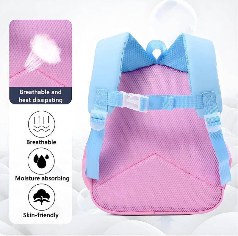 Toddler Backpack Kids Cute Cartoon Schoolbag Lightweight Bookbags Daypack School Backpack with Adujustable Strap Small Preschool Daycare Bag with Ornament for Girls Boys (Pink-03)