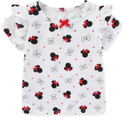 Disney Minnie Mouse Baby Girls Denim Jumper Dress and Jersey Top for Infants