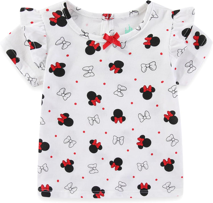 Disney Minnie Mouse Baby Girls Denim Jumper Dress and Jersey Top for Infants