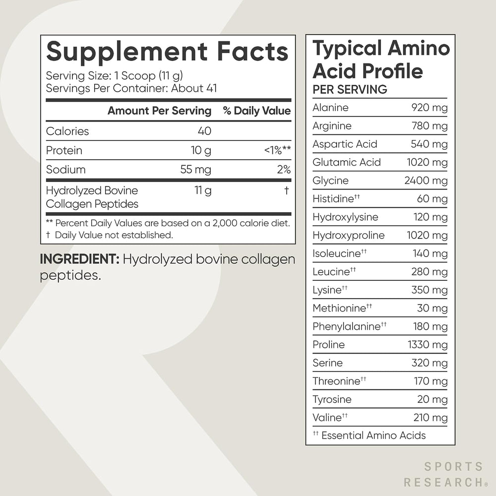Grass-Fed, Certified Paleo Friendly, Non-GMO and Gluten-Free Unflavored Collagen Peptides Powder (16 oz) pack may vary