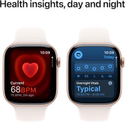 Apple Watch Series 10 GPS + Cellular 46 mm Smartwatch with Jet Black Aluminium Case with Ink Sport Loop - One Size. Fitness Tracker, ECG App, Always-On Retina Display, Carbon Neutral