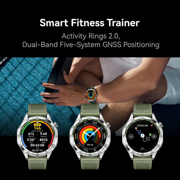 HUAWEI Watch GT4 46mm Smartwatch, Upto 2-Weeks Battery Life, Dual-Band Five-System GNSS Positioning, Pulse Wave Arrhythmia Analysis, 24/7 Health Monitoring, Compatible with Android & iOS, Black