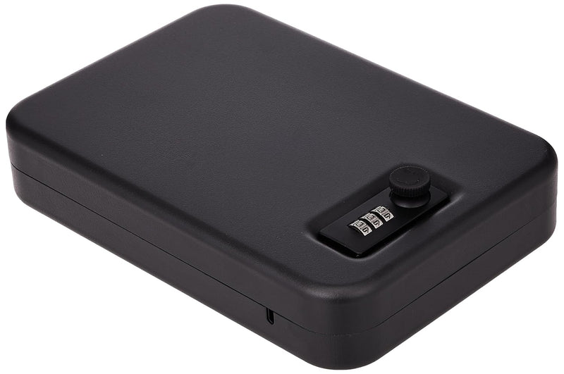 Bulldog Vaults Personal Safe with Steel Combination Lock and Security Cable Bulldog Cable, Black , 9.5 x 6.5 x 2-Inch , BD1126