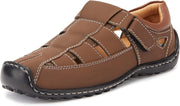 Men's Navy Fisherman Sandals - Brown
