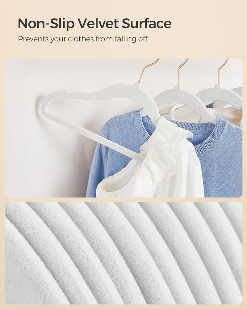SONGMICS Baby Kids Clothes Hangers Pack of 50, White UCRF027W01