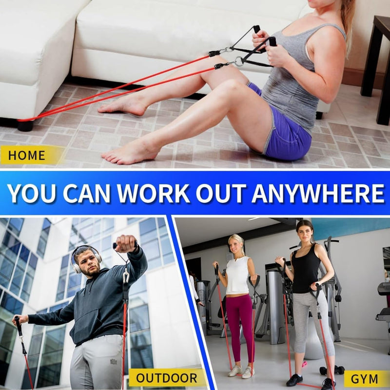 SKY-TOUCH Resistance Bands Set of 12, Anti-Snap Pull Up Assist Bands, 5 Levels Exercise Workout Bands for Powerlifting, Muscle Toning, Yoga, Strength Full Body Training,Men & Women