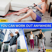 SKY-TOUCH Resistance Bands, Exercise Bands with Handles, Fitness Bands, Workout Bands with Door Anchor and Ankle Straps, for Powerlifting, Muscle Toning, Yoga, Home Workout Set
