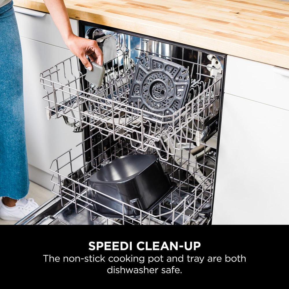 Speedi 10-in-1 Rapid Cooker, Air Fryer and Multi Cooker, 5.7L, Air Fry, Steam, Grill, Bake, Roast, Sear, Slow Cook & More, Cooks 4 Portions, Sea Salt Grey, ON400ME, 2 Years Warranty