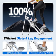 MERACH Stair Stepper for Home Gym Exercise, New Version Vertical Climber Machine for Full-Body Workout, Compact Folding Cardio Exercise Climber with Extended Step Range, Adjustable Handlebar & Pedals - White