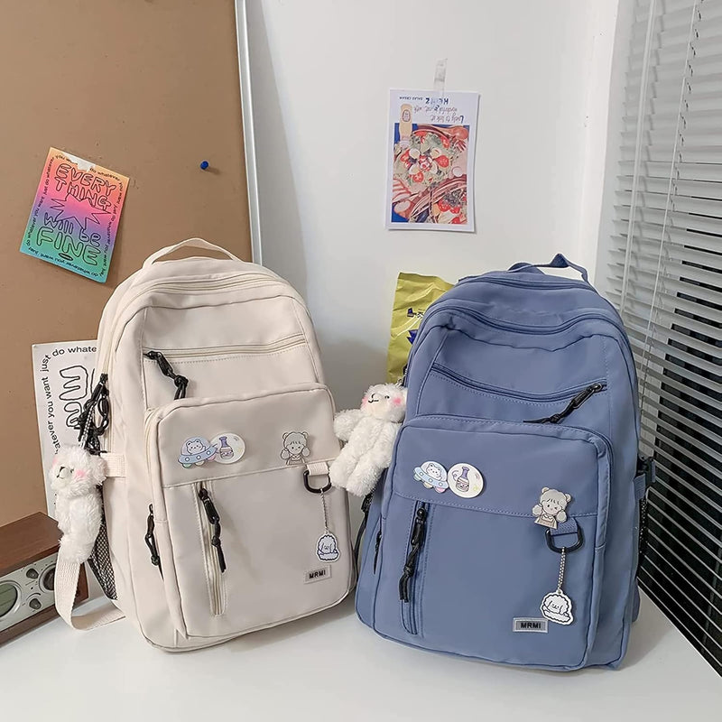 Cute Aesthetic Backpacks, School Backpack Teen Lightweight College Daypack for Teens Girls Women Students