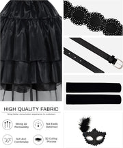 14 Pack Wednesday Black Costume, Wednesday Girls Dress, Kids/Teens Black Family Costumes, Girls Halloween Costumes Perfect for Halloween, Cosplay, and Parties