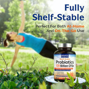 3-in-1 Probiotics 120 Billion CFUs 34 Strains with Organic Prebiotics & Digestive Enzymes - 30 Vegan Caps