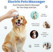 MOMENT Smart Scalp Massager for Men Women, Handheld Cat Dog Pet Head Massager with 3 Speeds, Waterproof Massager for Soothing Muscles Joints, Hair Growth & Stress Relax