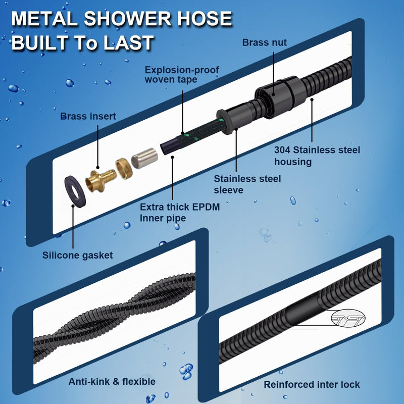 Pugrwei 【New Version】Handheld Bidet Sprayer for Toilet, Premium Stainless Steel Bathroom Bidet Sprayer Set, (Stainless Steel) (Brushed) (Control Value)