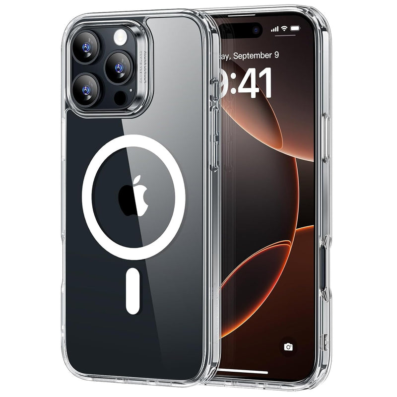 ESR for iPhone 16 Pro Max Case, Compatible with MagSafe, Shockproof Military-Grade Protection, Magnetic Phone Case for iPhone 16 Pro Max, Classic Hybrid Case (HaloLock), Clear
