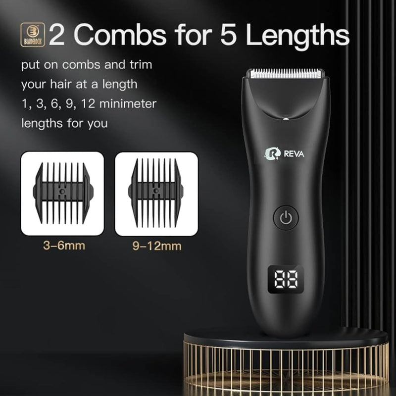 Reva Multi Groomer All-in-One Hair Trimmer with Head Spotlight for Men & Women- Cordless Rechargeable Beard & Hair Clipper, Waterproof, Ceramic Blades, Low Noise and Fast Charging
