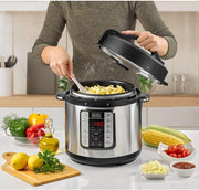 Black & Decker 1000W 6L Electric Pressure Cooker 7in1, With 12 Smart Programs 9 Safety Features Dishwasher Safe with Accessories, For Quick and Easy Meals PCP1000-B5 2 Years Warranty