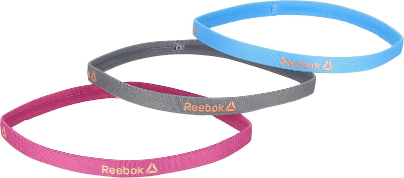 Sports Hair Bands - Metallic Blue, Berry, Grey (3)