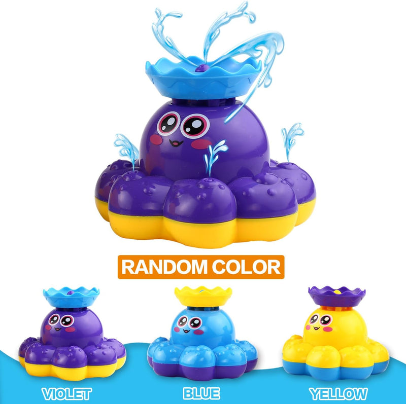 Funcorn Toys Bath Spray Water Octopus (Ramdom Colour), Can Float Rotate with Fountain, Floating Bathtub Shower Pool Bathroom Toy for Baby Toddler Infant Kid Party, Water Pump Electronic Sprayer