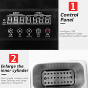 WEedsy Commercial Hot Spring Egg Cooker,50Pcs Large Capacity Intelligent Automatic Half-Boiled Egg Soft-Boiled Egg Machine,Electric Egg Cooker,30~90 ° C Egg Cooker, for Snack Bars,Food Courts