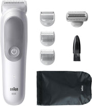 Braun Body Groomer Series 5, +7 Grooming Tools, with SkinGuard, 100 Min Runtime, Gentle On Sensitive Areas, Trim & Shave Hair with SmoothShave & SensitiveTrim, Waterproof, BG5550, Grey