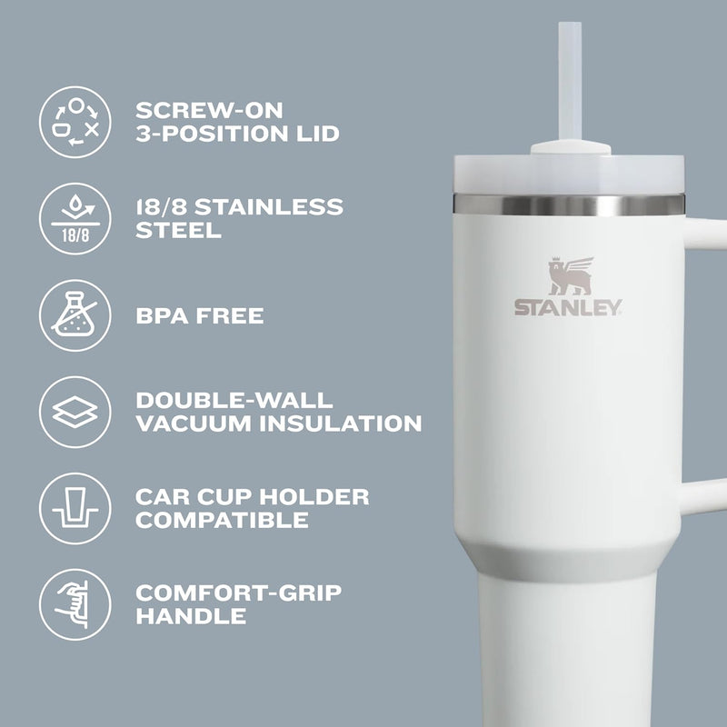 STANLEY The Quencher H2.0 FlowState Tumbler (Soft Matte) | 40 OZ Shale