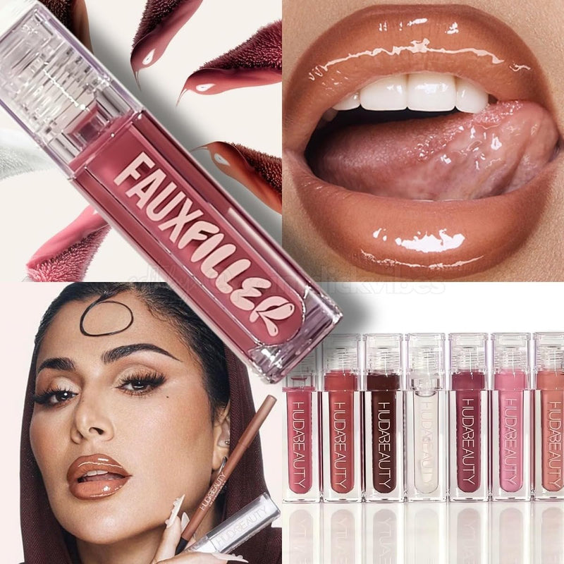 BEAUTY Faux Filler Shiny Non-Sticky Lip Gloss Posh - Deep Rose 0.13FL.OZ / 3.9ml
