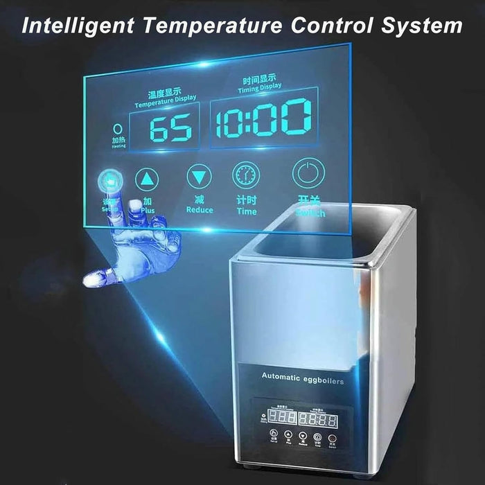 Electric Hot Spring Egg Cooker, Intelligent Half-Boiled Egg Soft-Boiled Egg Machine, Automatic Egg Boiler Machine, Commercial Hot Spring Egg Cooker, 50 Egg Capacity (A)