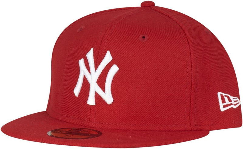 New York Yankees MLB League Essential Soft Grass 9Forty Adjustable Cap - 7.75 Scarlet/Optic White