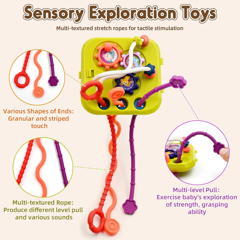 AiTuiTui Baby Toys 18 Months, Multifunctional Sensory Teething Toys for 2 Year Old Boy Girl, Learning Educational Shape Sorter Interactive Activity Cube for Toddlers 1st Birthday Gifts