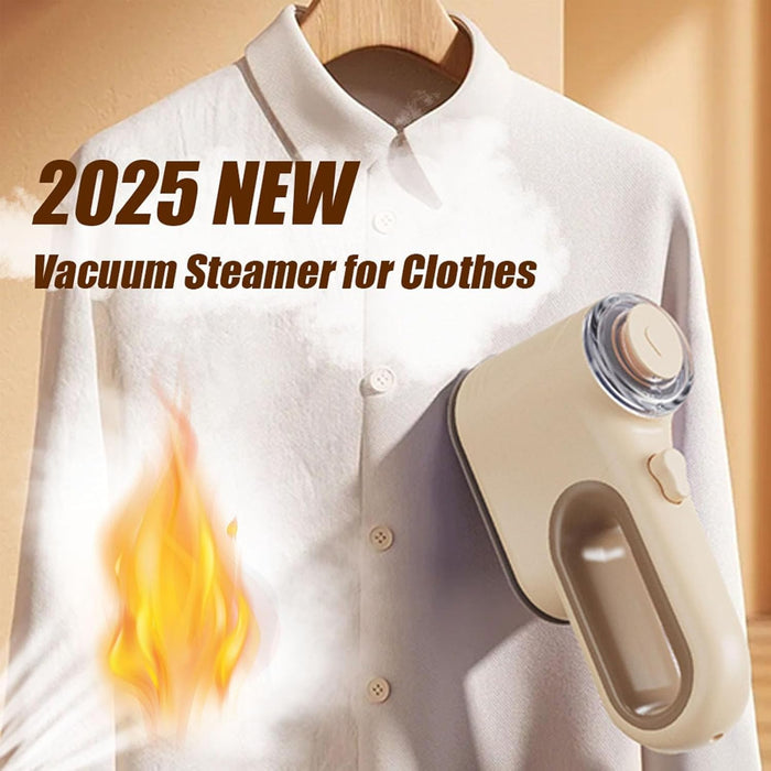 2025 Vacuum Steamer for Clothes, Portable Wrinkle Remover for Clothes, 1000W Portable Handheld Clothes Steamer with 50ml Tank Delivers, Rapid Heating - Instant Wrinkle Removing, Home & Travel (2 PCS)