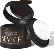 Sevich Hairline Powder - Root Touch Up Instantly Hair Color for Thinning Gray Coverage - Bald Spot Concealing Hair Powder for Women & Men - 48Hour Waterproof & Sweatproof - Dark Brown - 4g dk brown
