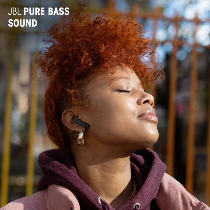 JBL Wave Flex True Wireless Earbuds, Deep Base Sound, Comfortable Fit, 32H Battery, Smart Ambient + Talkthru, Hands-Free Call, VoiceAware, Water and Dust Resistant - Blue, JBLWFLEXBLU