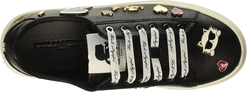 Paris Women's Cate Pins Sneaker, Black, 38 EU
