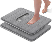 2 Pack Non-Slip Bath Mat Memory Foam, 50x80cm Bathroom Mat Soft & Comfortable Bath Mat With Highly Absorbent Bathroom Mat Non Slip for Shower, Tub and Floor - 2pcs 50 x 80 cm