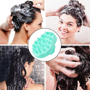 Hair Scalp Massager Brush Soft Silicone Bristles Care Scalp Massager Hair Shampoo Scrubber Manual Head Scalp Massager for Scalp Relax and Hair Clean