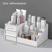 Sulfar Makeup Organizer With Drawers, Large Capacity Desk Organizer for Cosmetics, Lipsticks, Jewelry, Skincare, Holder for Brushes, Eyeshadow, Great for Dresser