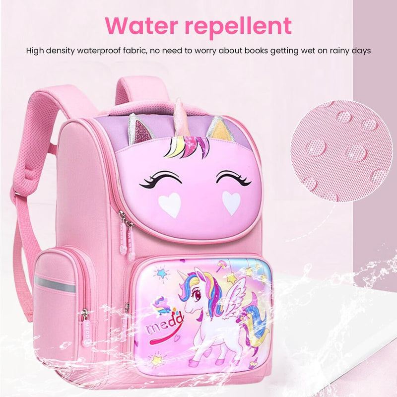 HANNEAÂ® School Backpack for Girls, Cartoon School Backpack for Schoolgirls Large Capacity Girls Backpack for Kids