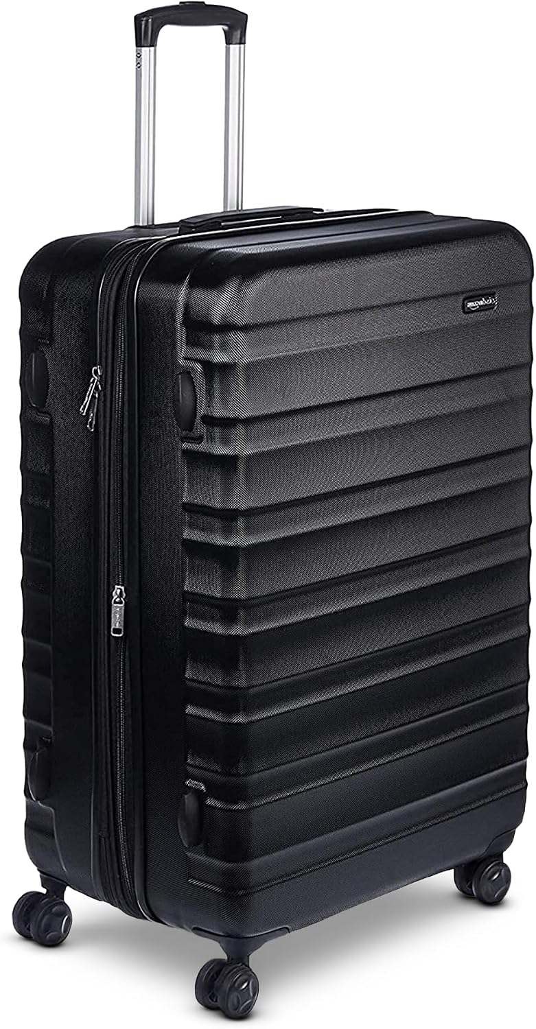 Hardside Spinner Luggage- 30 inch (76.2cm), Material: ABS, Black