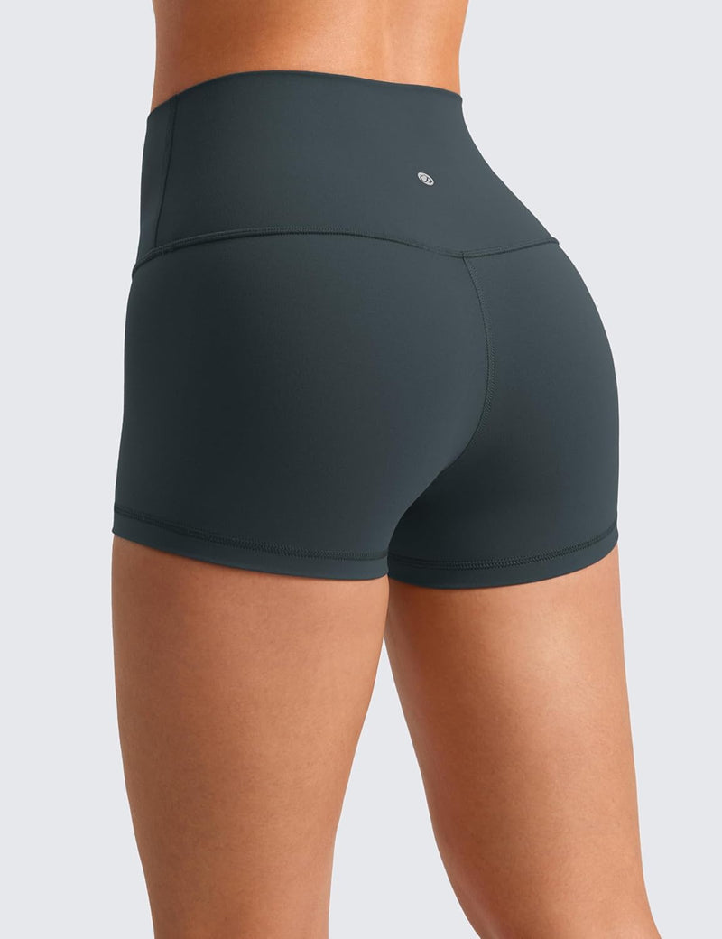 CRZ YOGA Womens Butterluxe Biker Shorts 2.5 Inches - High Waisted Yoga Workout Running Spandex Booty Shorts
