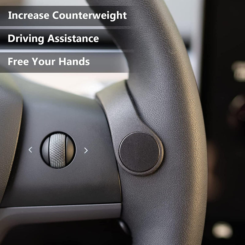 YOUWE7 Tesla Steering Wheel Weight Autopilot Counterweight Accessories Steering Autopilot Counterweight Ring for EAP FSD AP NOA with Phone Stand, Car Safety Hammer Windows Breaker (Model 3/Y)