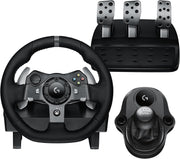 Logitech G29 Driving Force Racing Wheel and Floor Pedals, Real Force Feedback, Stainless Steel Paddle Shifters, Leather Steering Wheel Cover for PS5 Pro, PS5, PS4, PC, Mac - Black - UAE Version - G920 (XBOX | PC) + Shifter