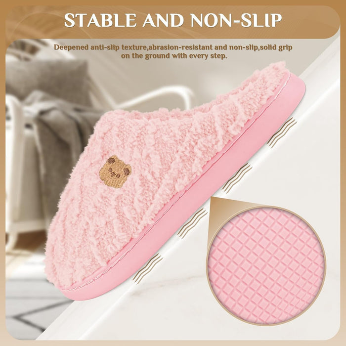 Anti-Skid Cozy Plush for Indoor Outdoor Slippers