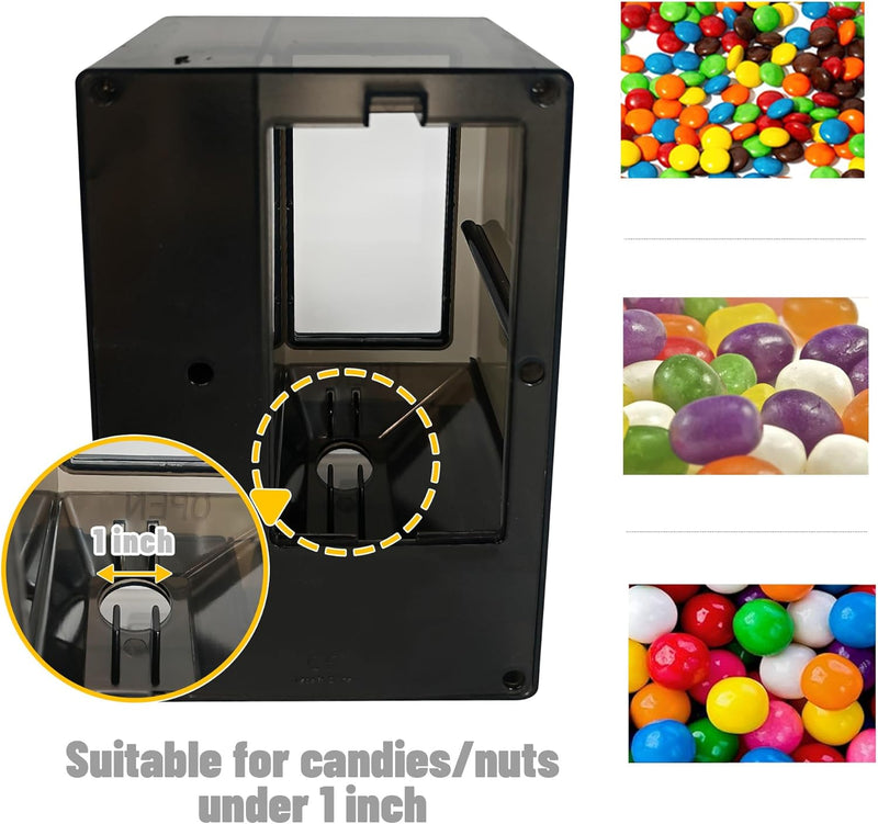 Cute Manual Candy Dispenser for Desktop, Mini Vending Machine for Mini Candies, Birthday Christmas Gift for Girls Friends (Black)