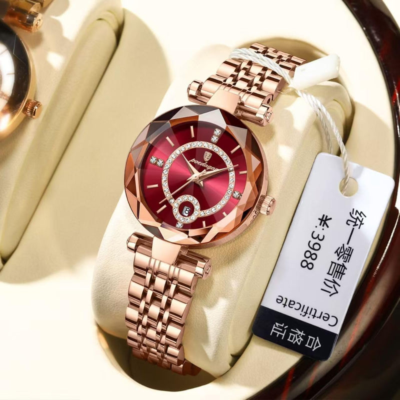 Ladies' wristwatches, quartz wristwatches for girls, luminous hour hands, water-resistant, ultra-thin, suitable for casual commuting and matching with ladies and students