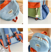 Kids Backpack, 27x13x34cm, Colourful Oxford Fabric School Bag, Lightweight Travel Rucksack for Boys and Girls