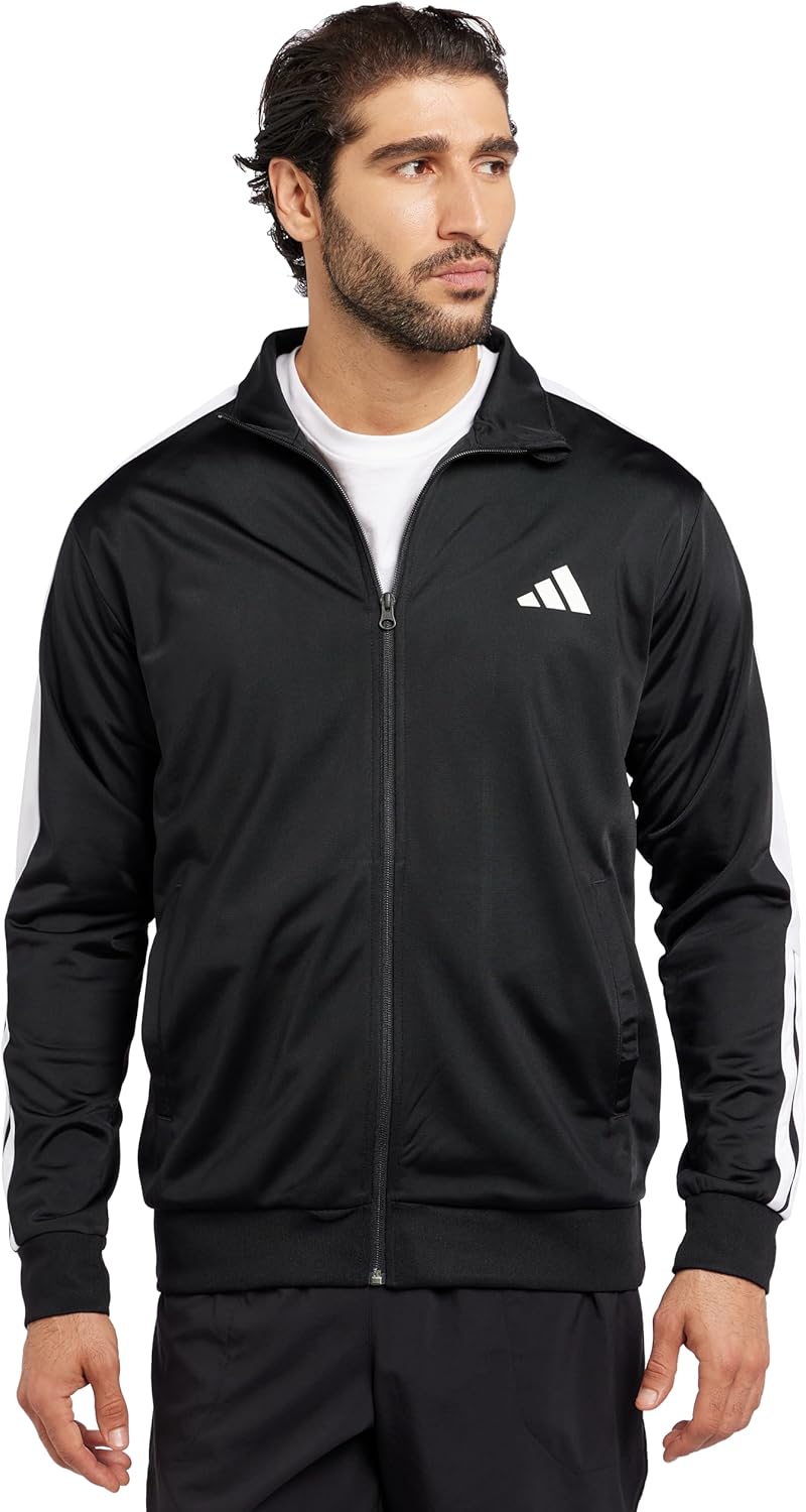 Men Colourblock Track Top - Black