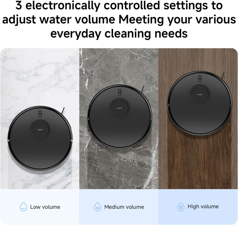 Xiaomi Robot Vacuum S10T, Smart LDS Navigation, 8000Pa Powerful Suction, 5200mAh Large Battery Capacity, 2-in-1 Vacuum and Mop, App Control, Pet Hair & Carpet Cleaning, Black